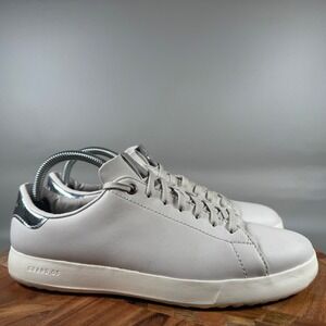 Cole Haan GrandPro Rally Court Sneakers White Leather Silver W17624 Womens 9.5 B